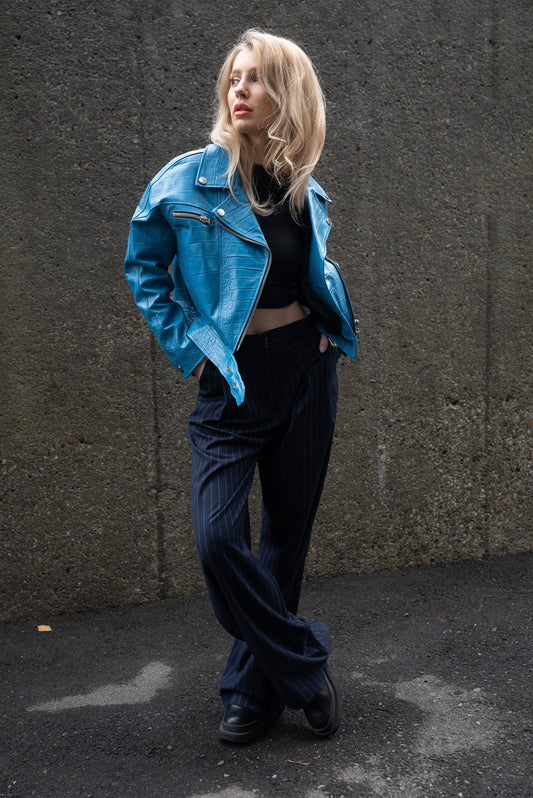 Blue Croco Jacket