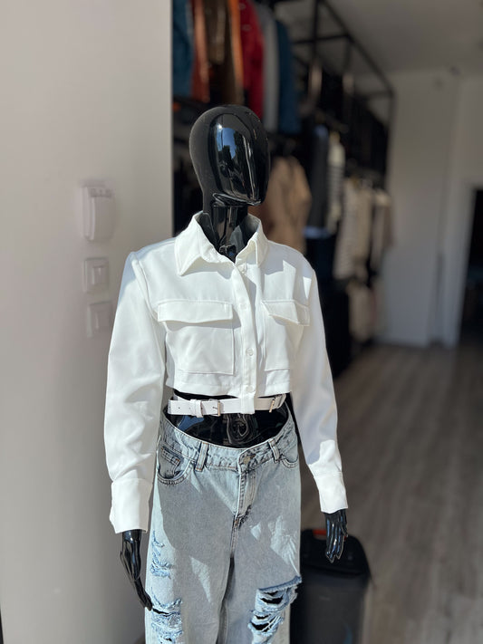 Camasa BELT WHITE