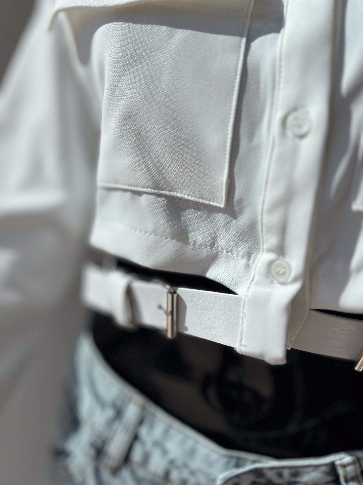 Camasa BELT WHITE