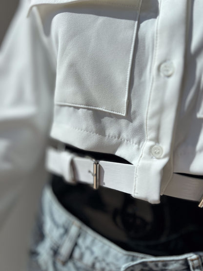 Camasa BELT WHITE