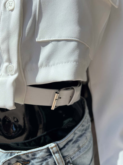 Camasa BELT WHITE