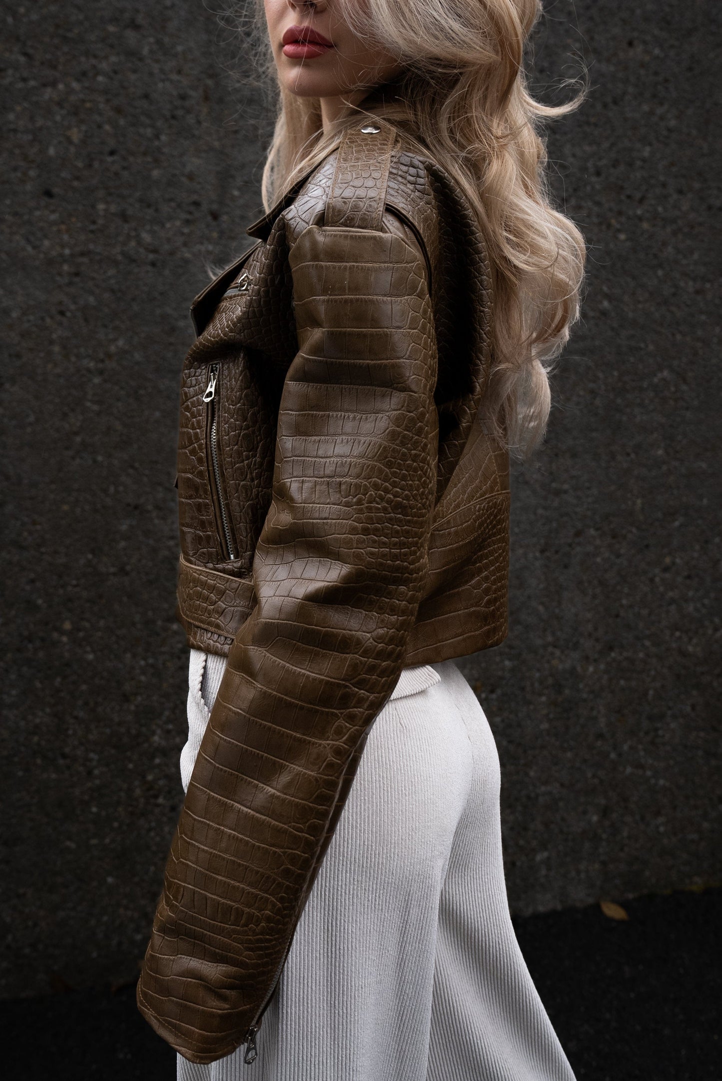 Brown Croco Jacket