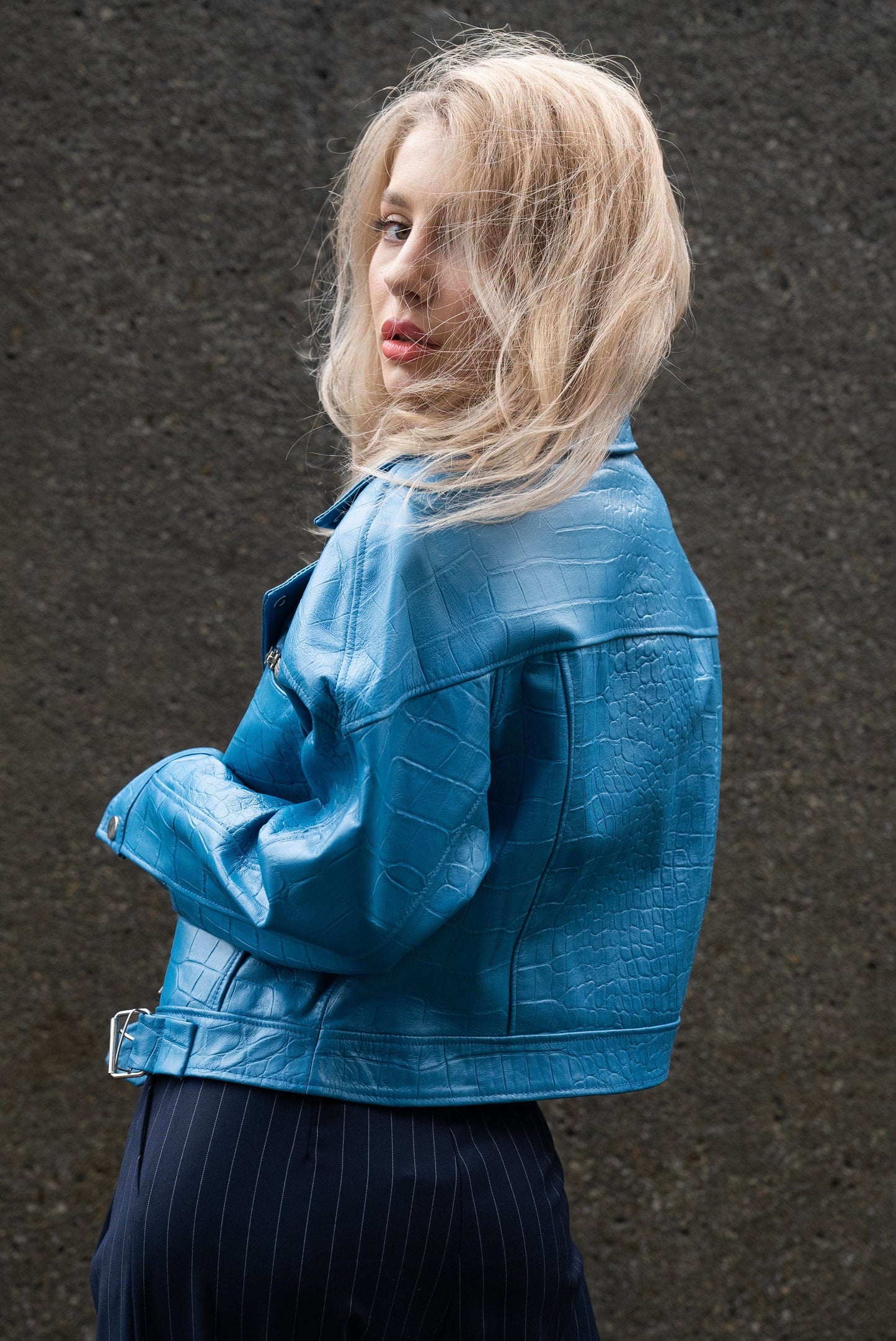 Blue Croco Jacket