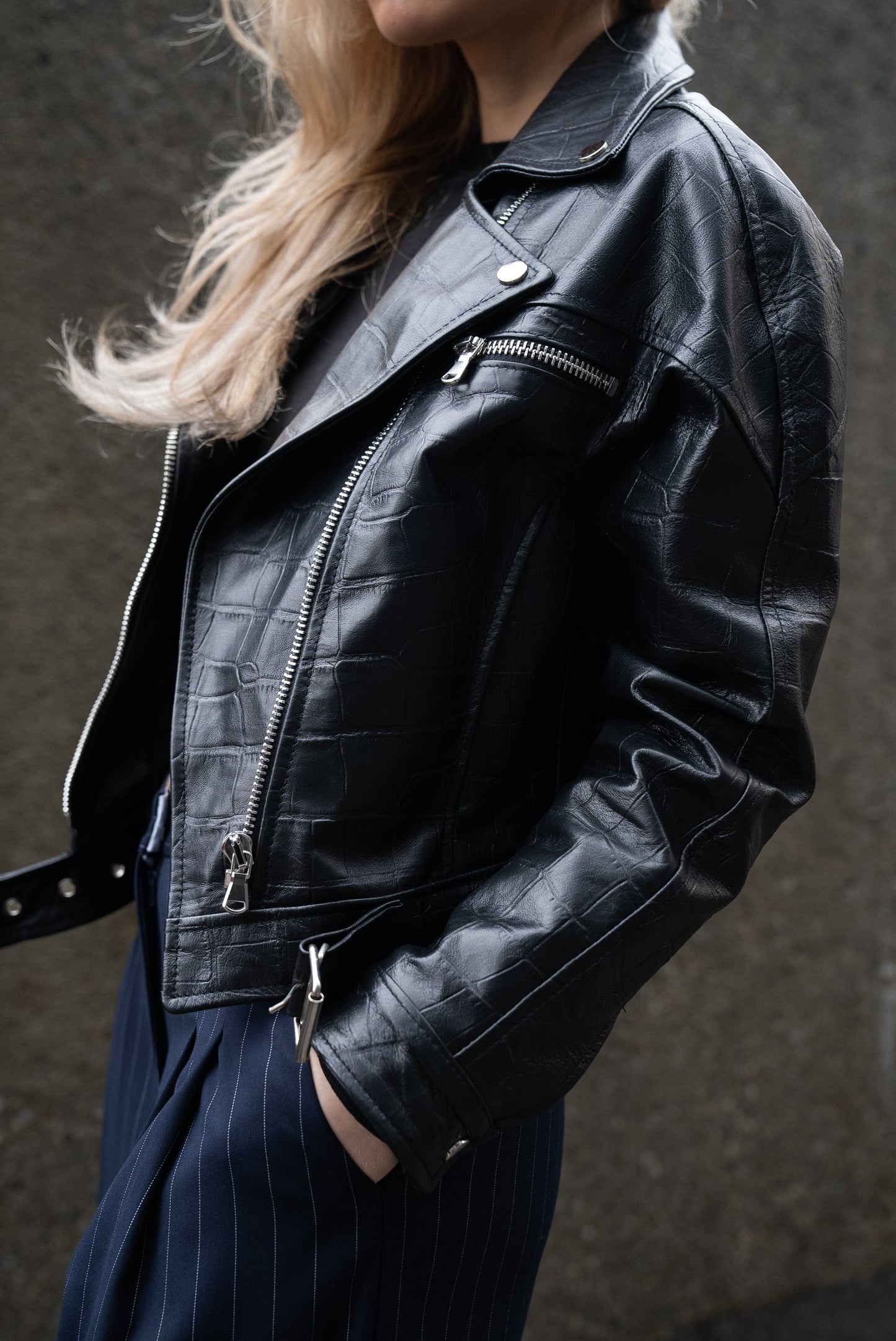 Black Croco Jacket