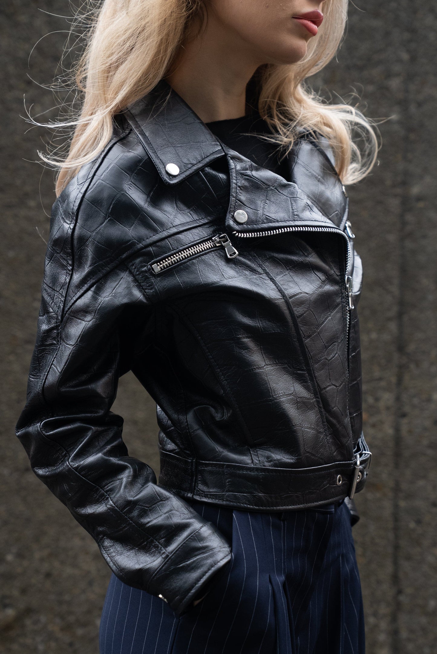 Black Croco Jacket