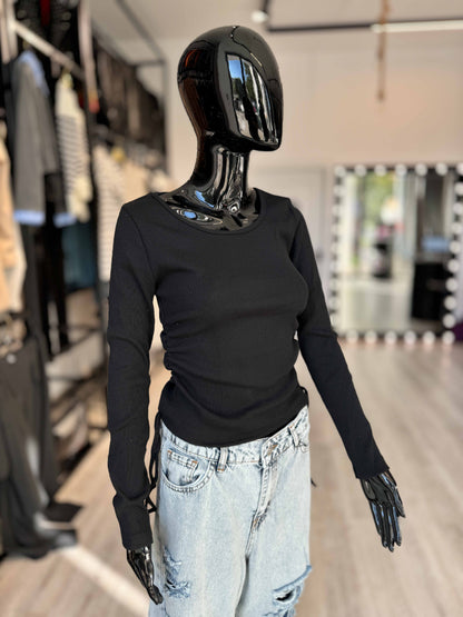 Crop TOP BLACK