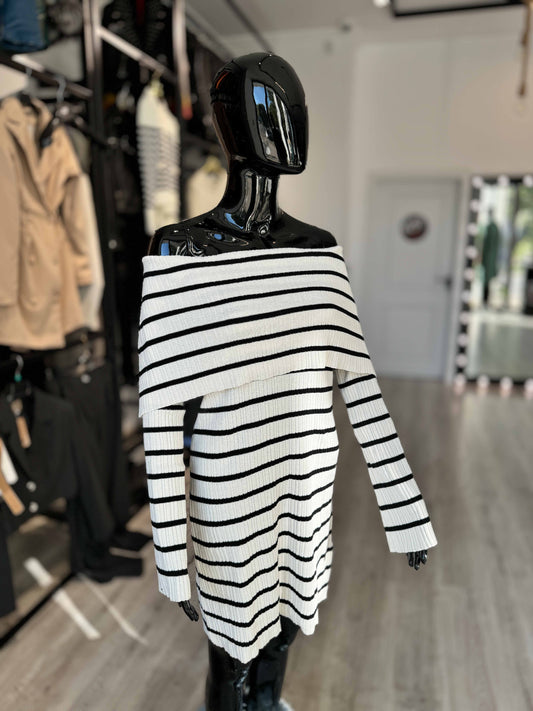 KNITTED dress ECRU