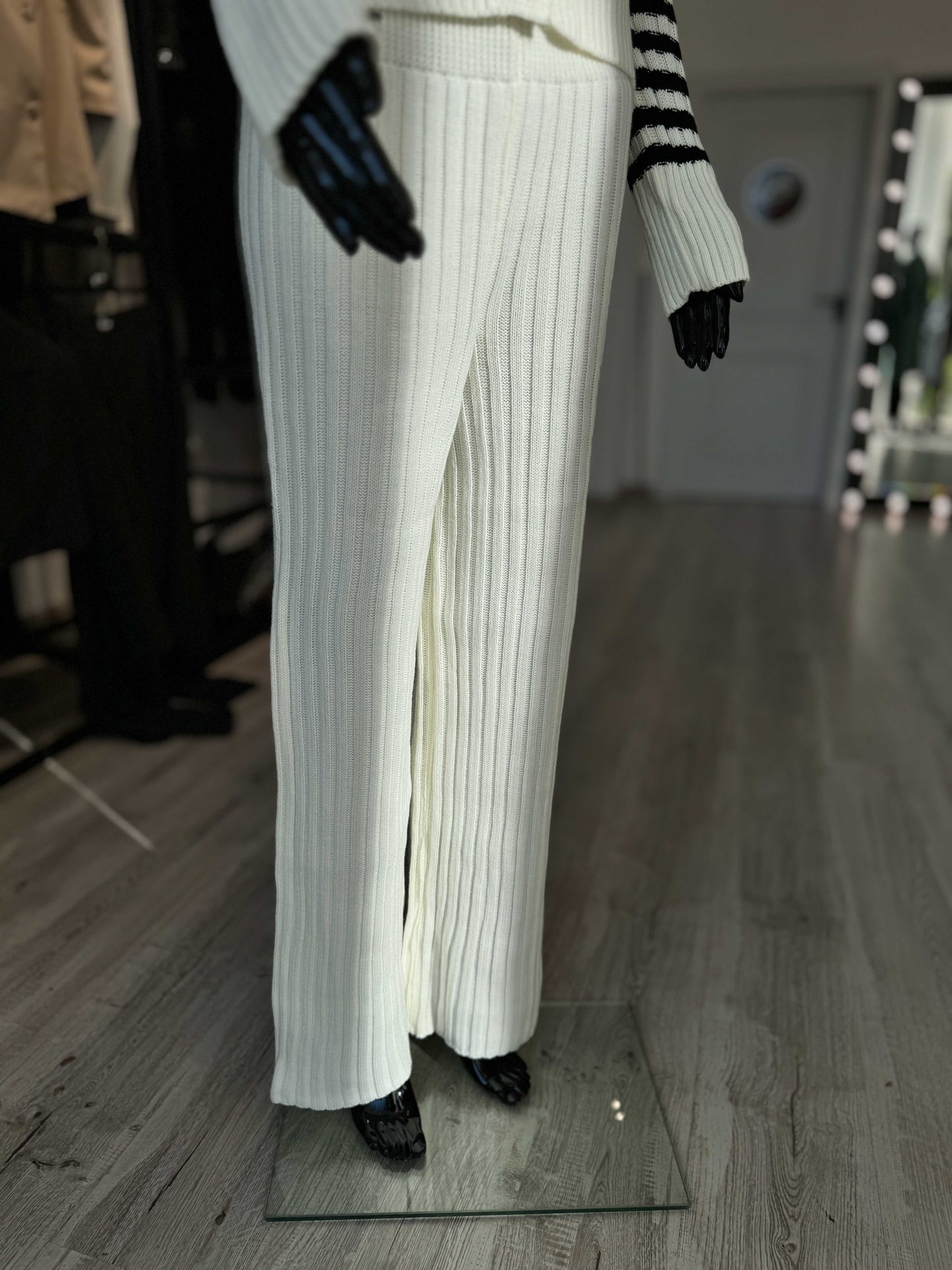 set KNITWEAR ECRU-BLACK
