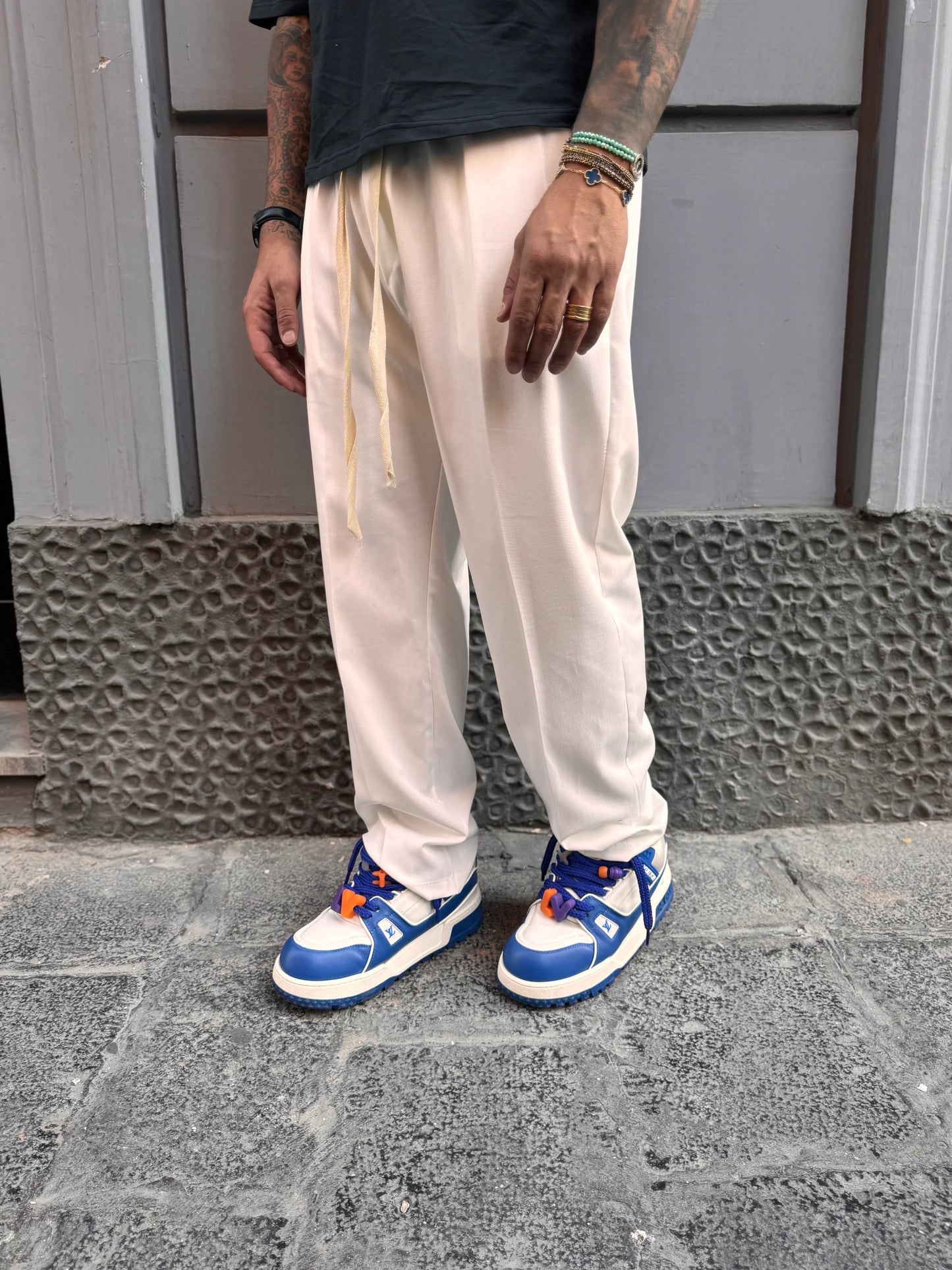 Pantalon CHROY Alb